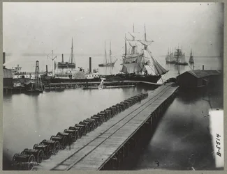 Magazine wharf at City Point, Virginia, c.1865